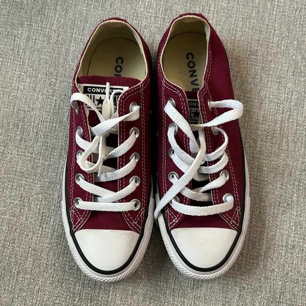 Maroon converse worn once
